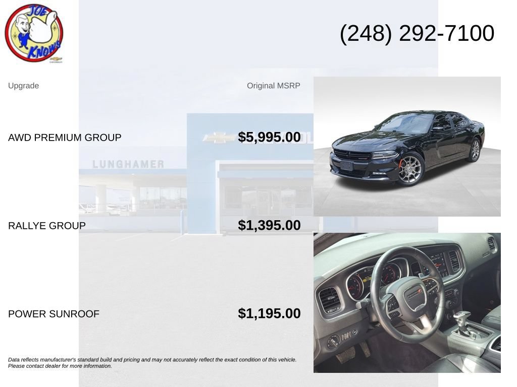 Used 2017 Dodge Charger SXT w/ AWD Premium Group image 5