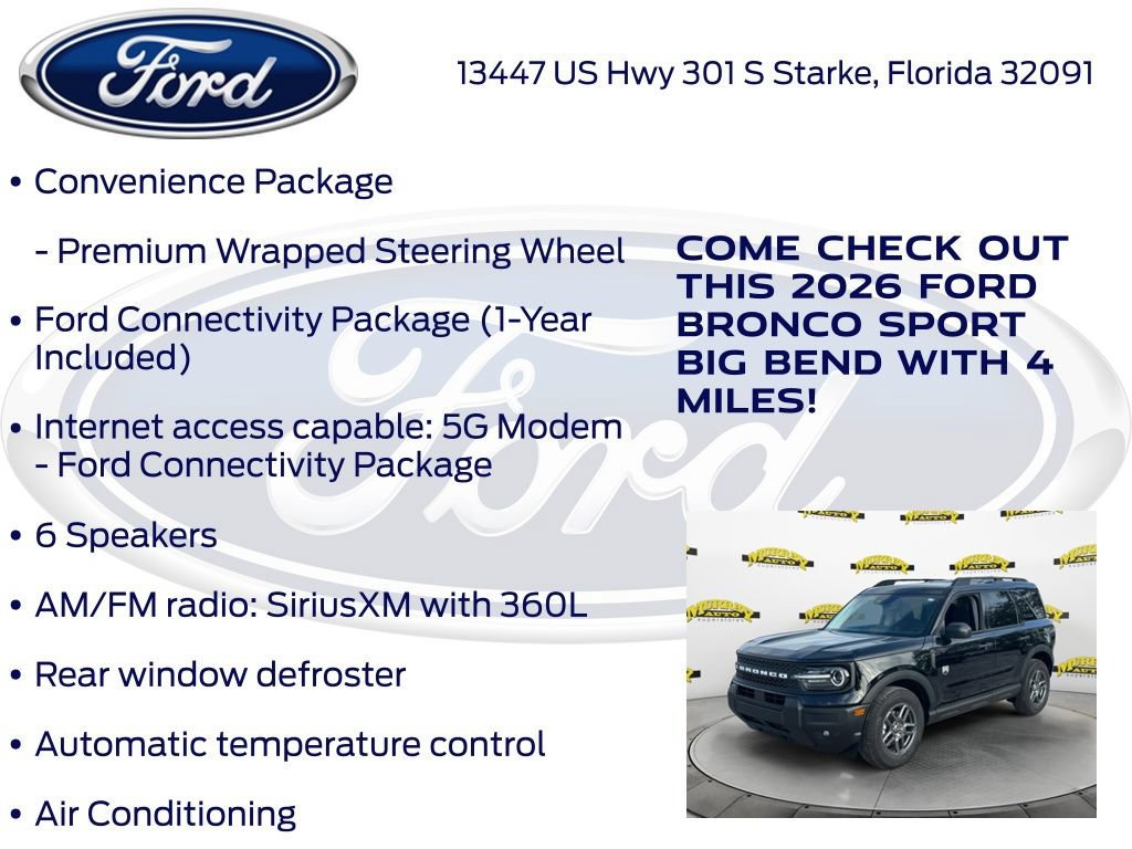 New 2026 Ford Bronco Sport Big Bend w/ Convenience Package AWD/4WD image 15