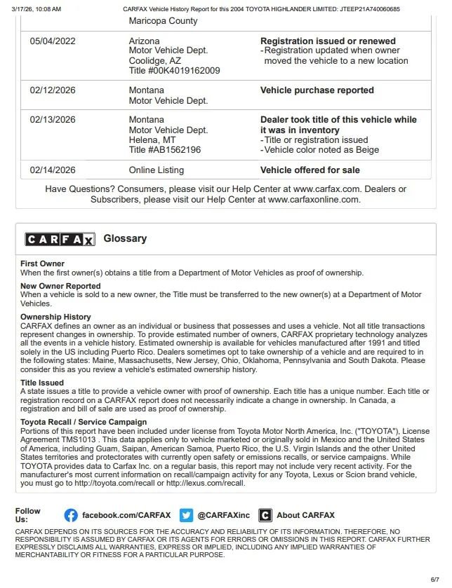 Used 2004 Toyota Highlander 4WD V6 image 25