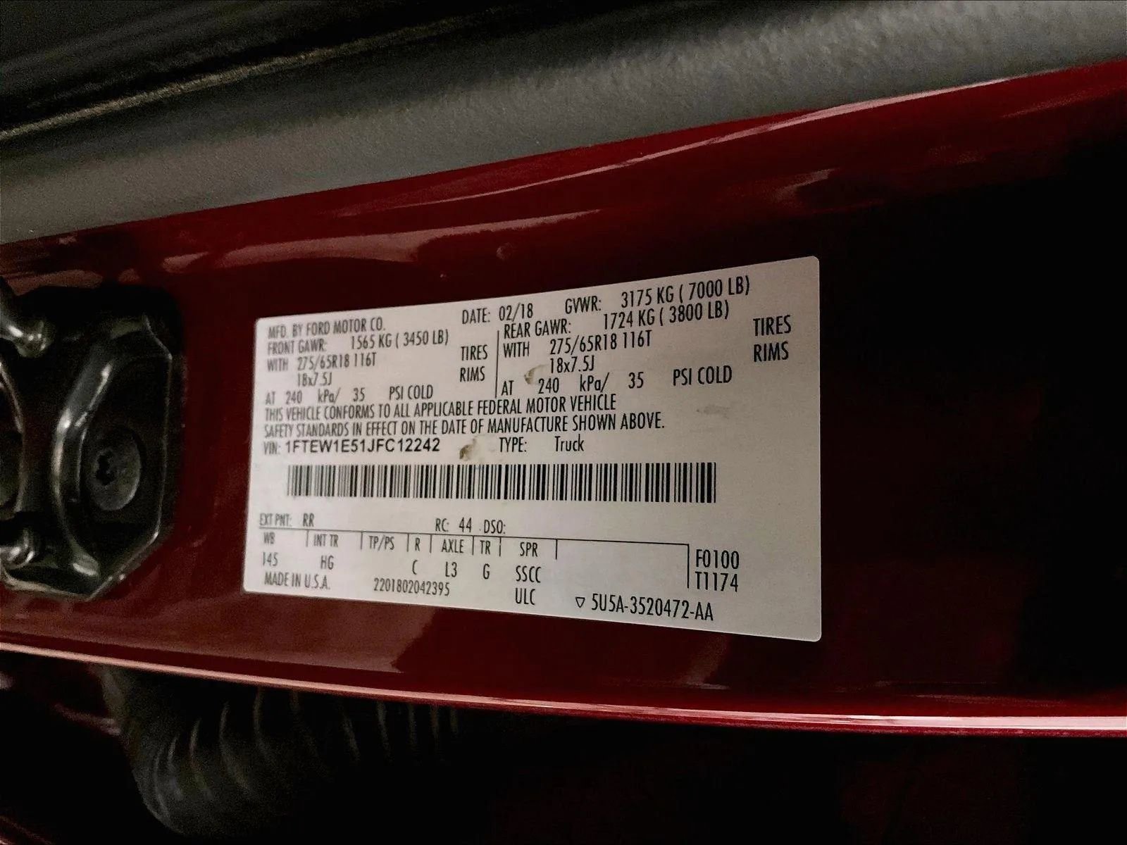Certified 2018 Ford F150 Lariat w/ Snow Plow Prep Package AWD/4WD image 33