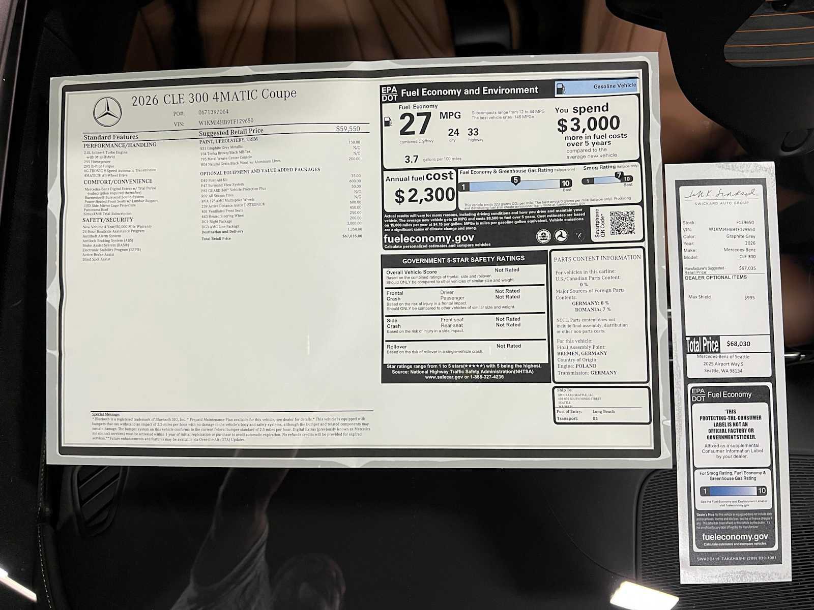 New 2026 Mercedes-Benz CLE 300 4MATIC Coupe image 39