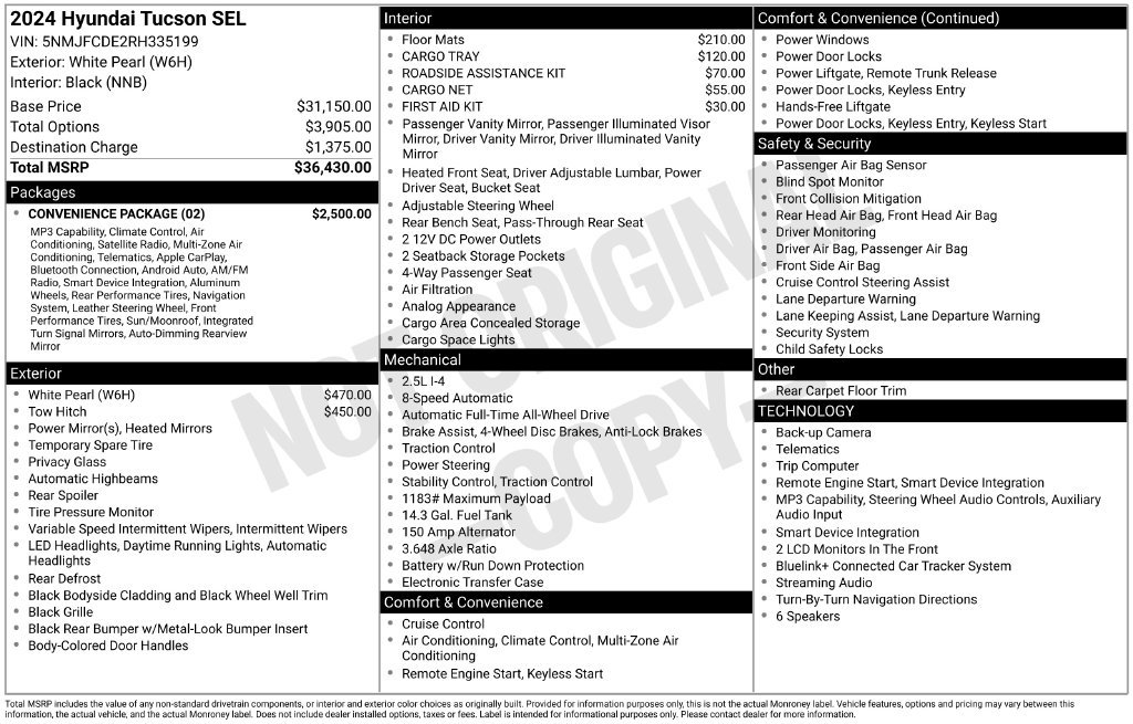Used 2024 Hyundai Tucson SEL w/ Convenience Package AWD/4WD image 18