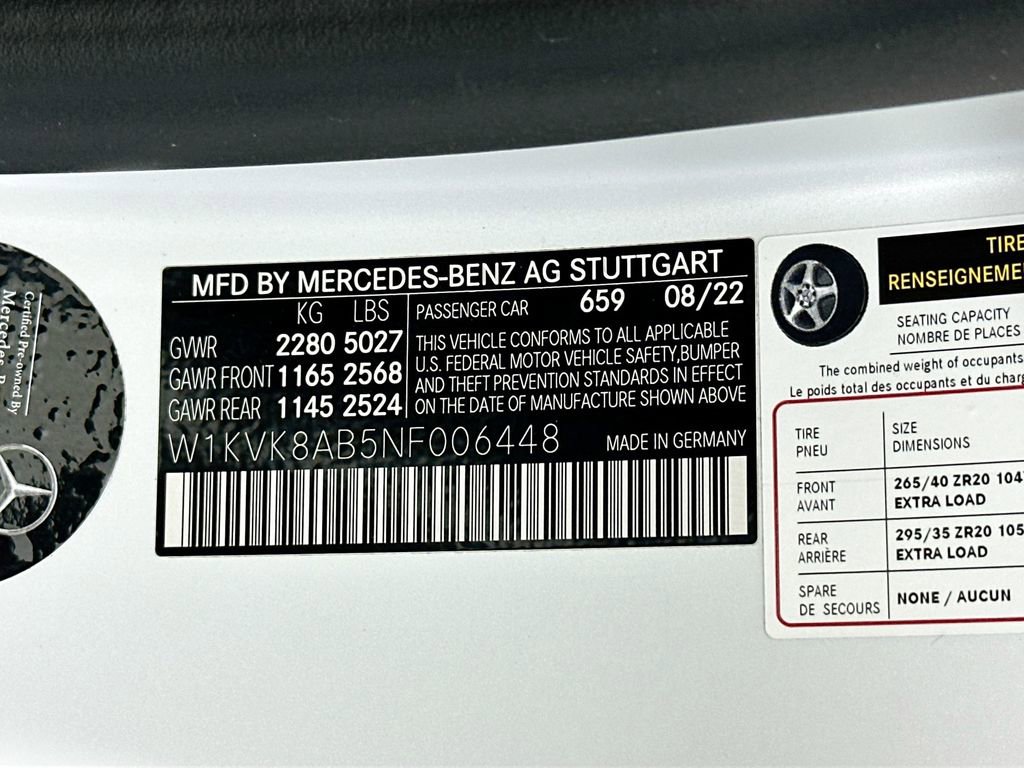 Certified 2022 Mercedes-Benz SL 55 AMG 4MATIC image 31