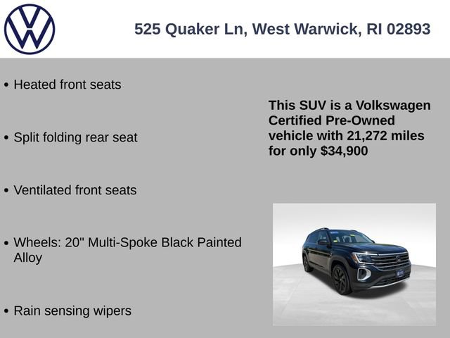 Certified 2024 Volkswagen Atlas SE AWD/4WD image 25
