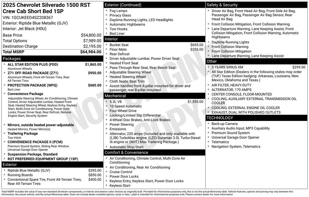 Certified 2025 Chevrolet Silverado 1500 RST w/ All Star Edition Plus image 5