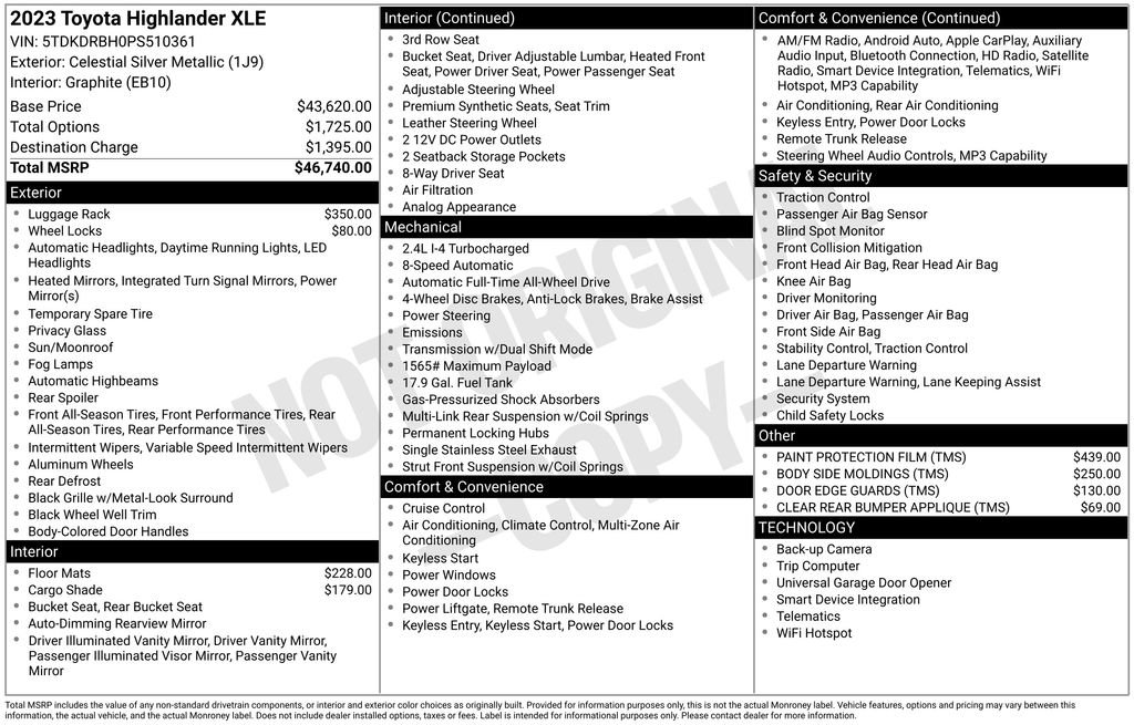 Used 2023 Toyota Highlander XLE image 45