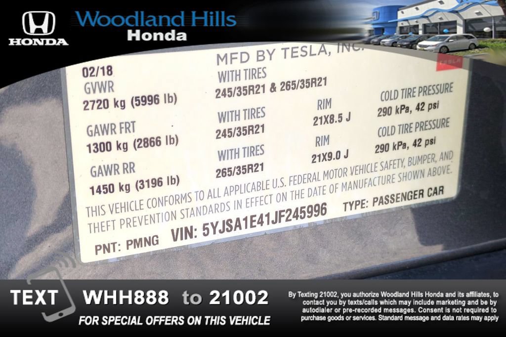 Used 2018 Tesla Model S P100D AWD/4WD image 28