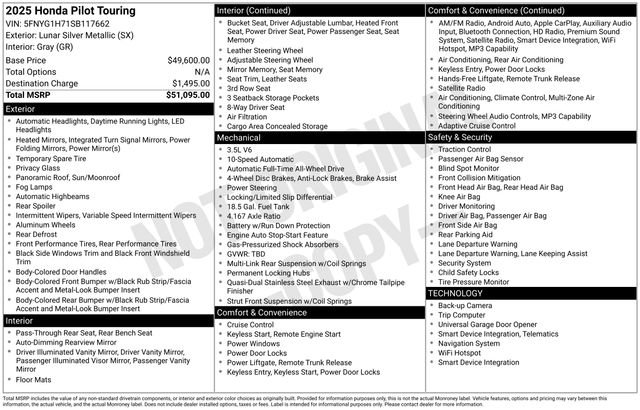 Certified 2025 Honda Pilot Touring image 4