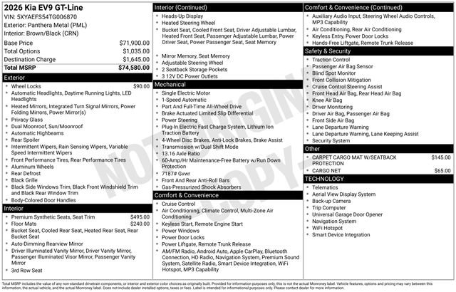 Used 2026 Kia EV9 GT-Line AWD/4WD image 9