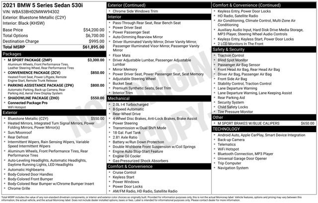 Used 2021 BMW 530i w/ M Sport Package image 5