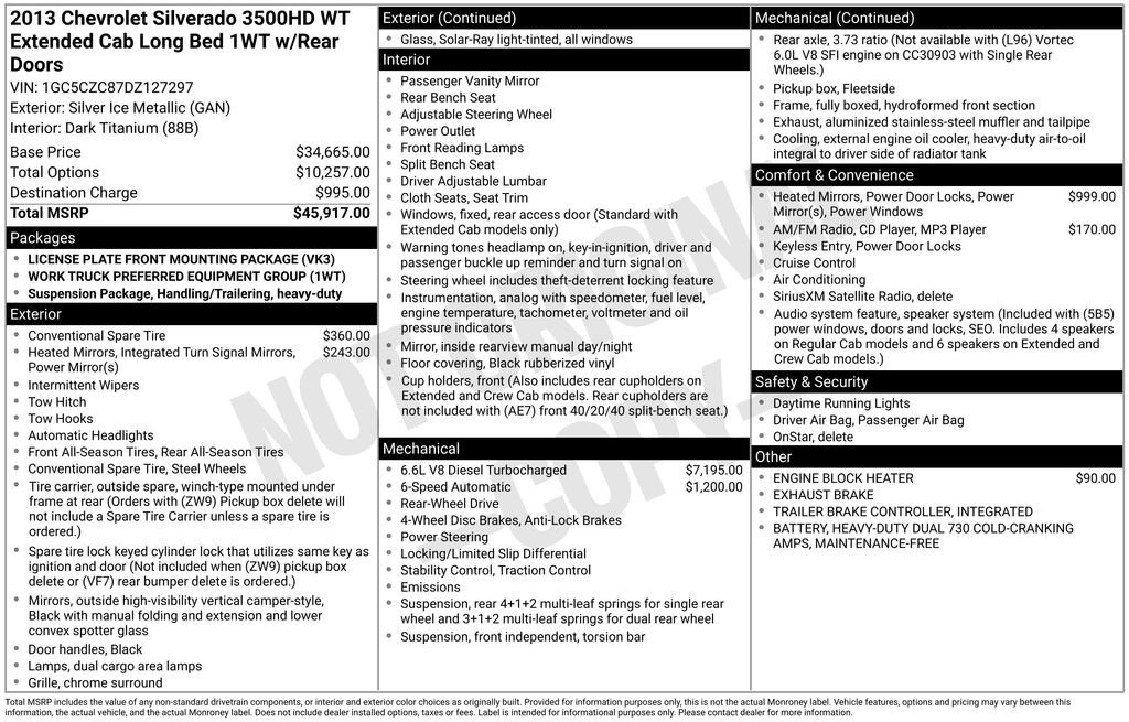 Used 2013 Chevrolet Silverado 3500 W/T image 9