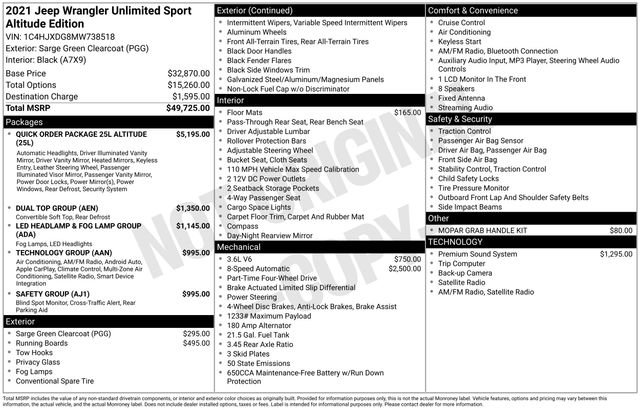 Used 2021 Jeep Wrangler Unlimited Sport image 4