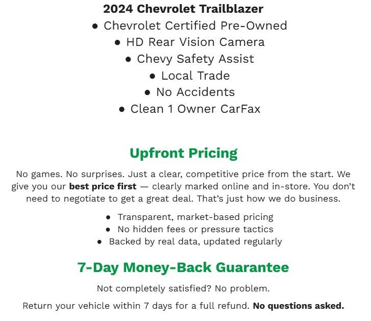 Certified 2024 Chevrolet TrailBlazer LT image 2