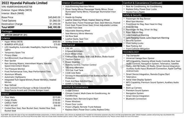 Used 2022 Hyundai Palisade Limited FWD image 34