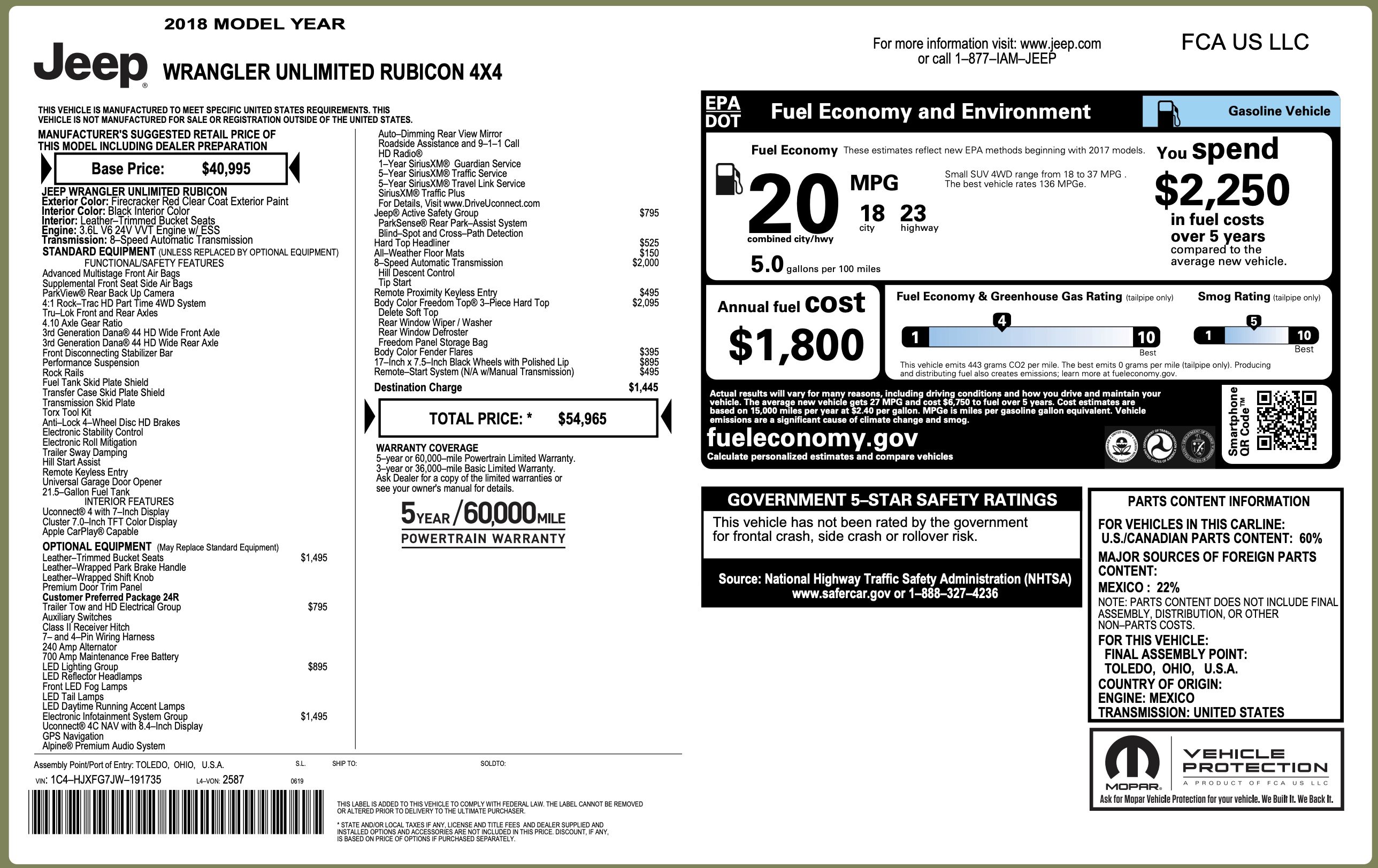 Used 2018 Jeep Wrangler Unlimited Rubicon image 3