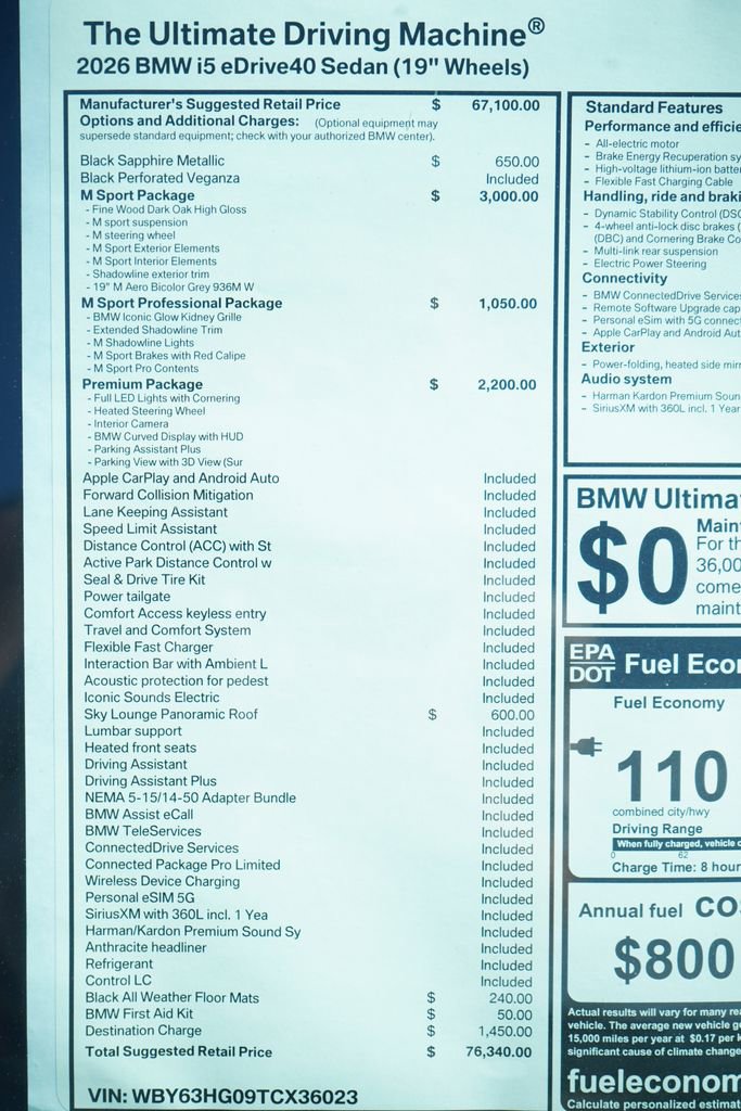 New 2026 BMW i5 eDrive40 w/ M Sport Package image 8