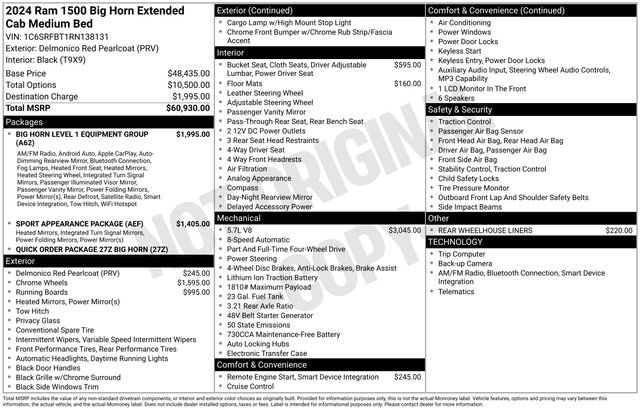 Used 2024 RAM 1500 Big Horn AWD/4WD image 7