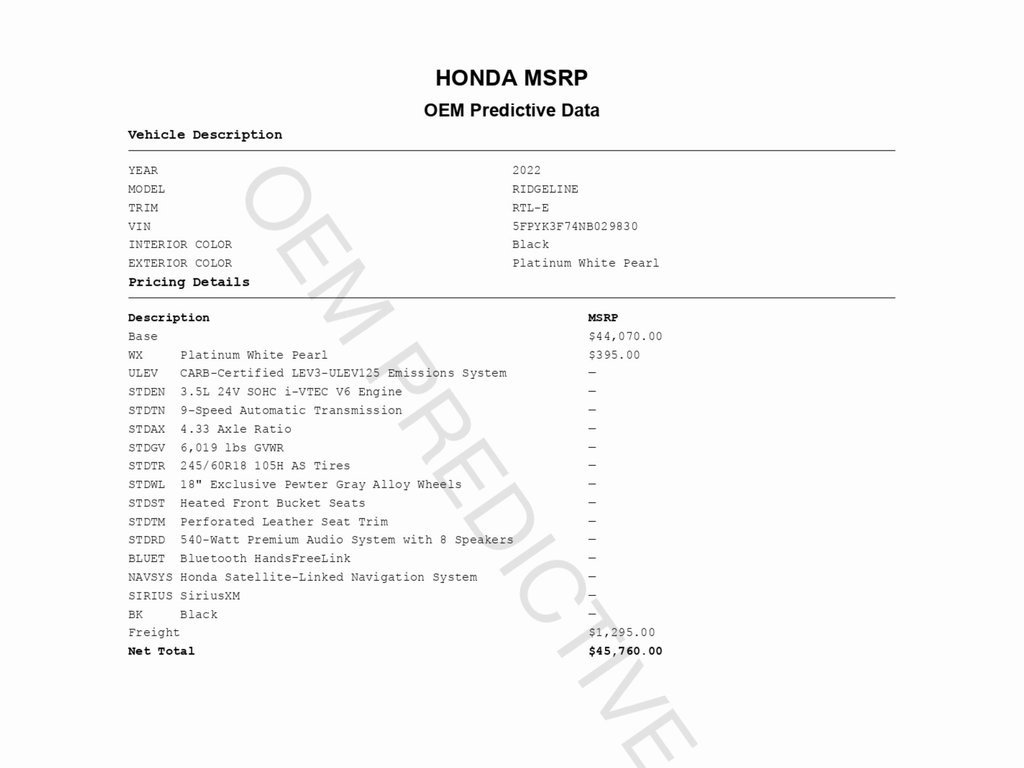 Used 2022 Honda Ridgeline RTL-E image 2