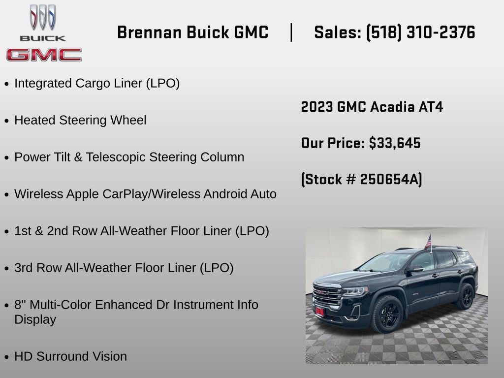 Certified 2023 GMC Acadia AT4 w/ Technology Package AWD/4WD image 36