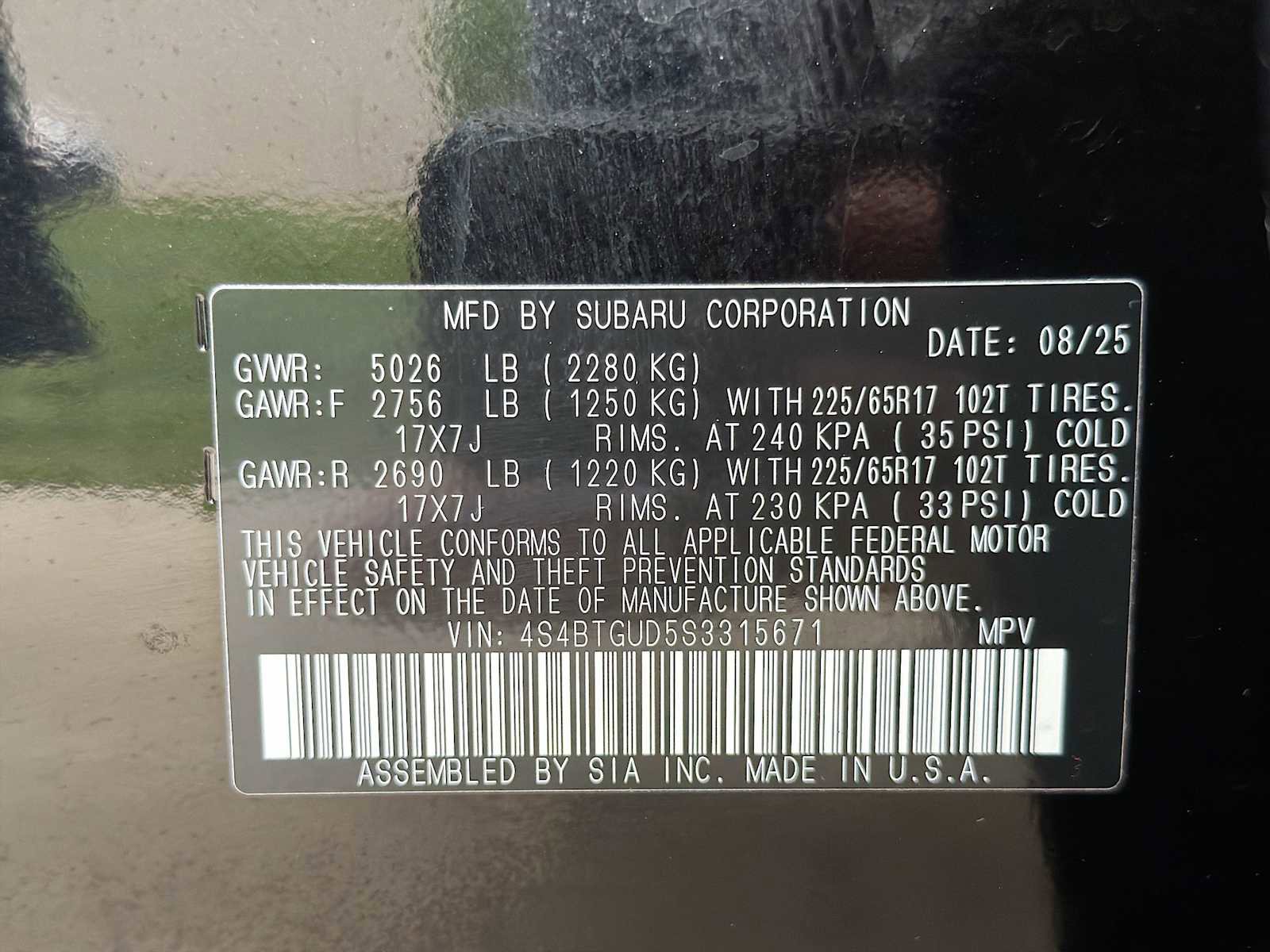 Certified 2025 Subaru Outback Wilderness AWD/4WD image 66