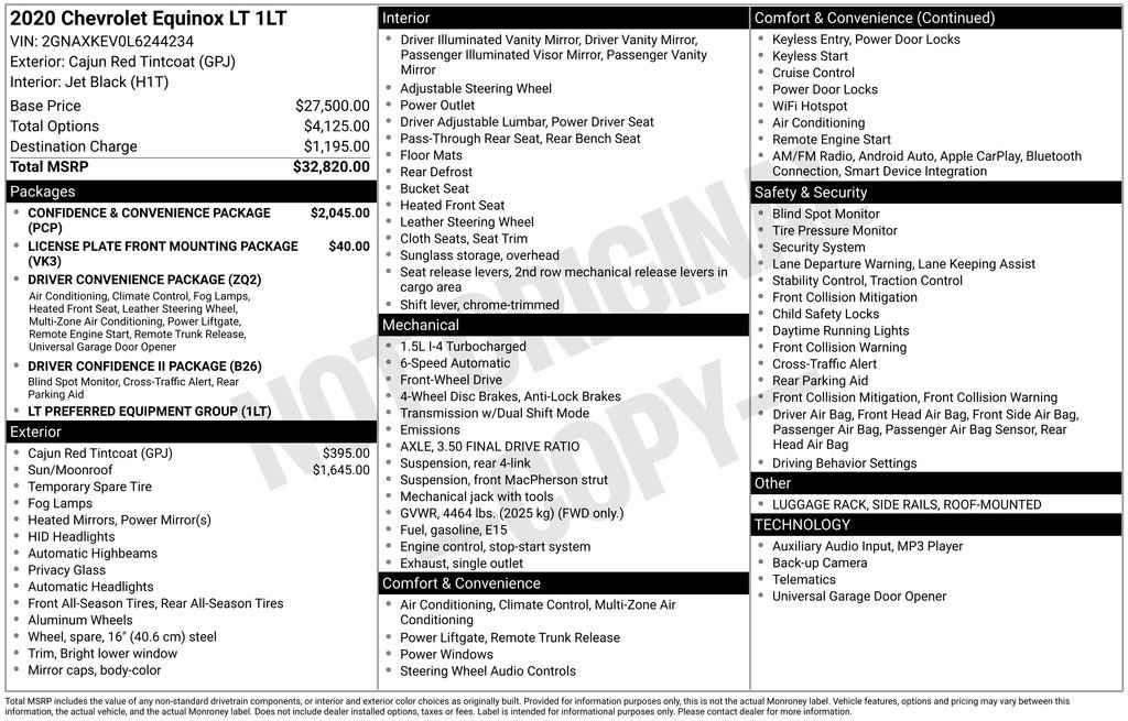 Certified 2020 Chevrolet Equinox LT image 2