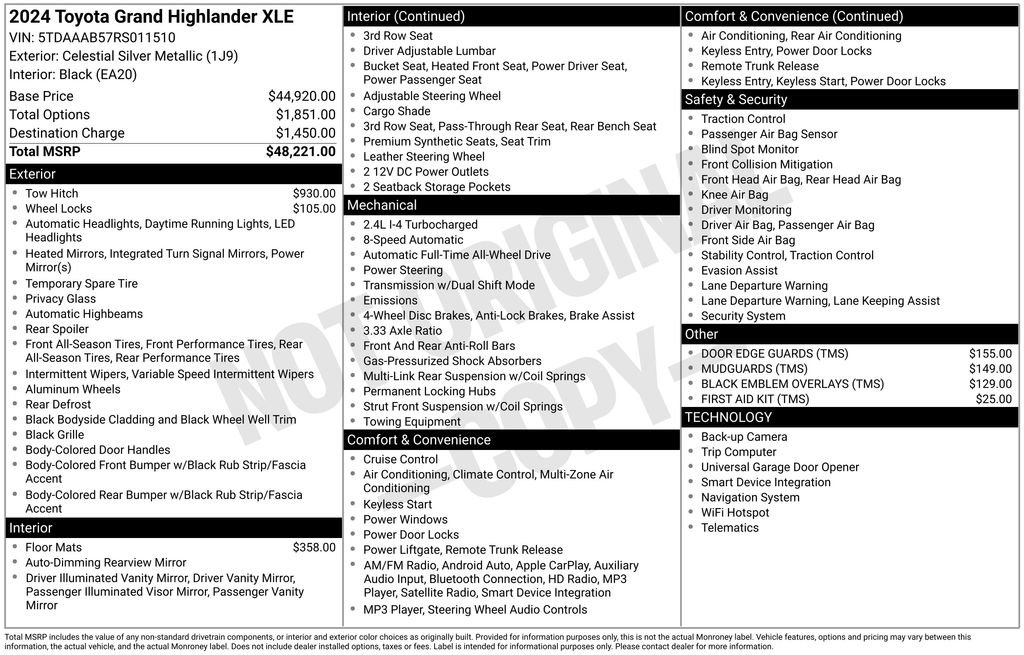 Used 2024 Toyota Grand Highlander XLE image 33