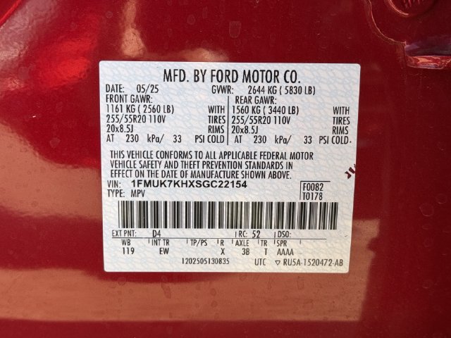 Used 2025 Ford Explorer ST-Line w/ Premium Package RWD image 31