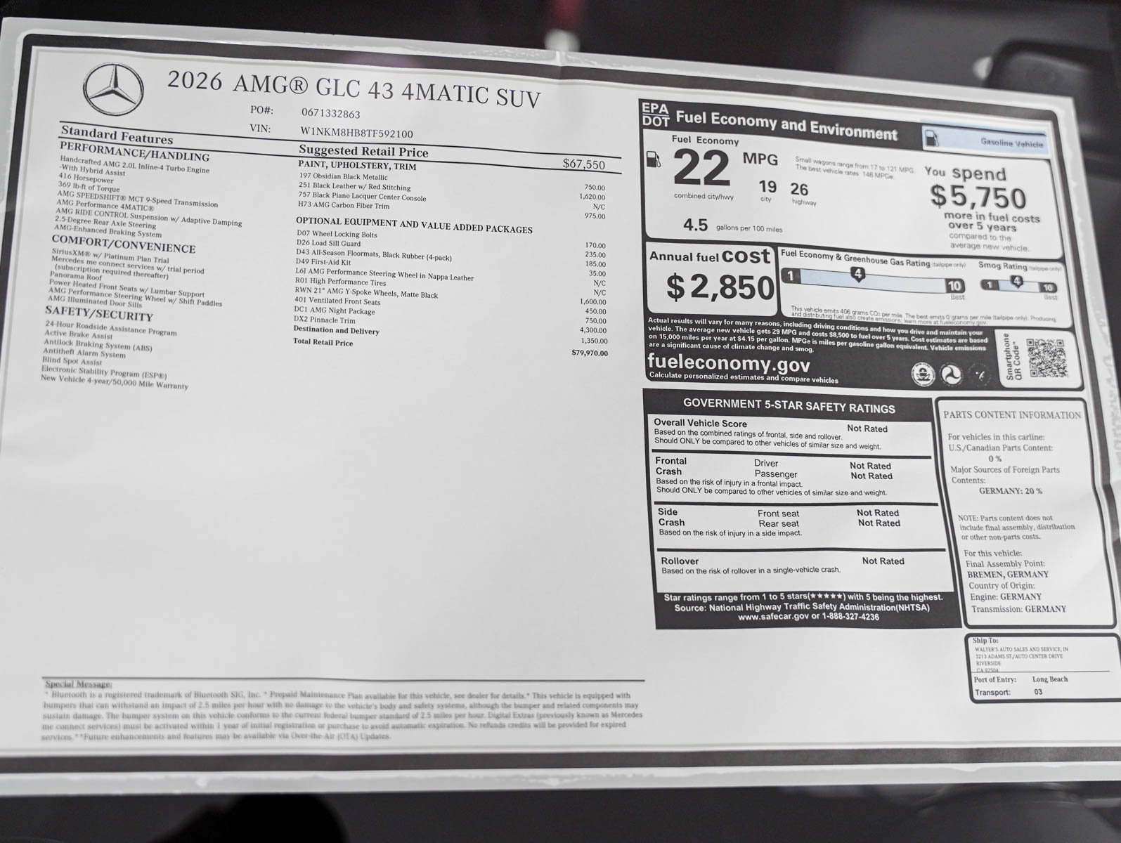 New 2026 Mercedes-Benz GLC 43 AMG 4MATIC image 24