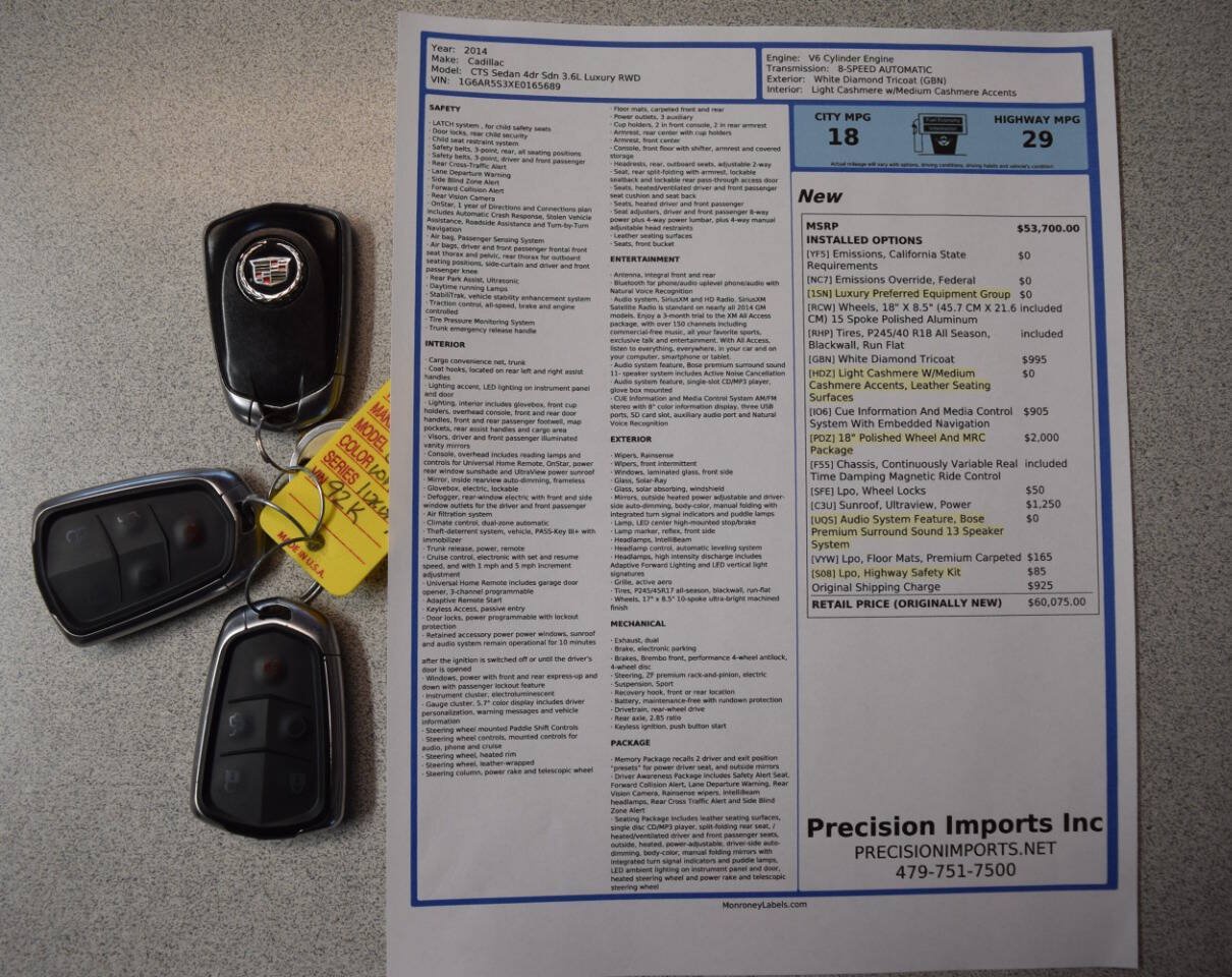Used 2014 Cadillac CTS Luxury RWD image 5