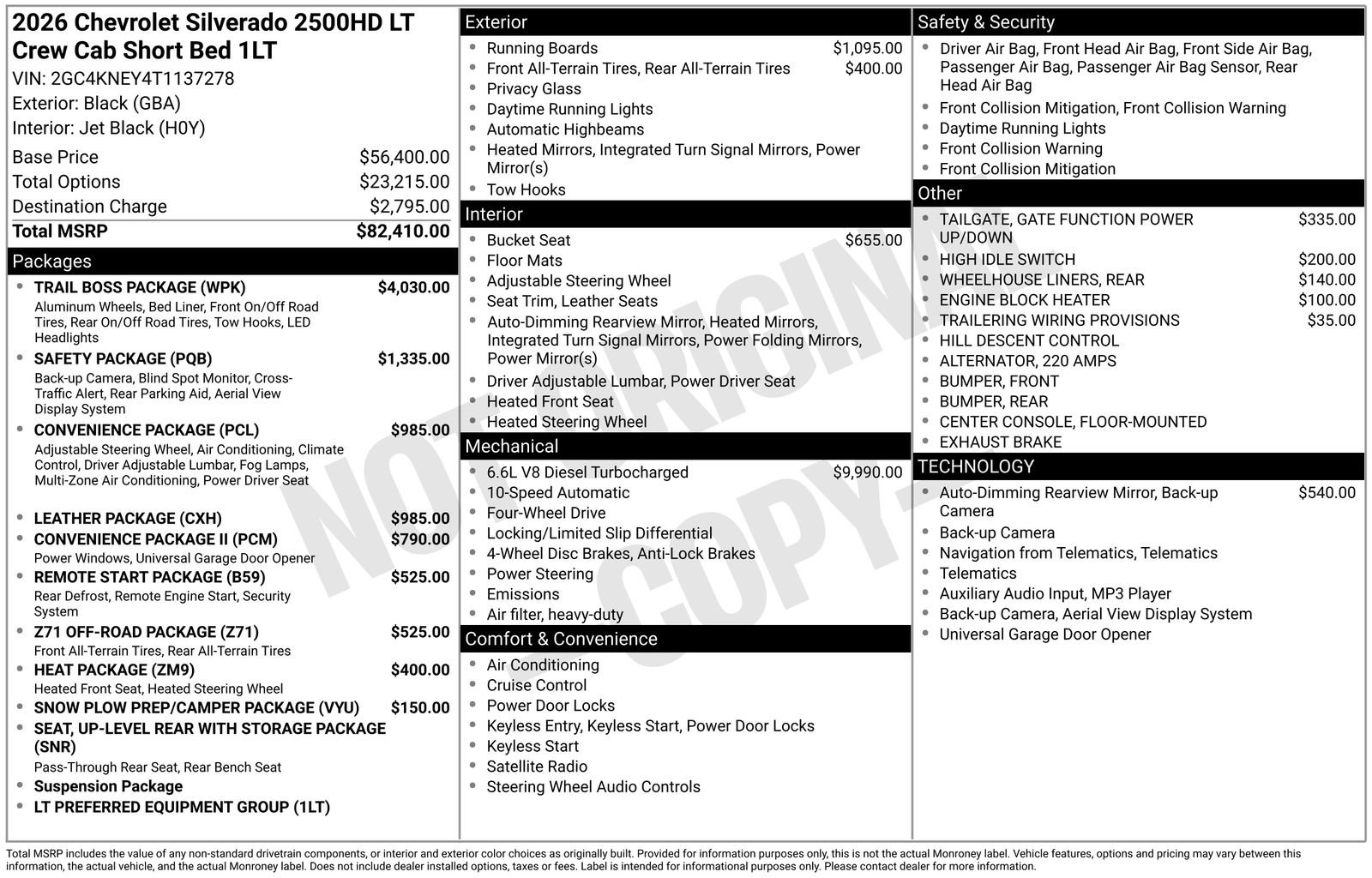 New 2026 Chevrolet Silverado 2500 LT w/ Trail Boss Package image 22