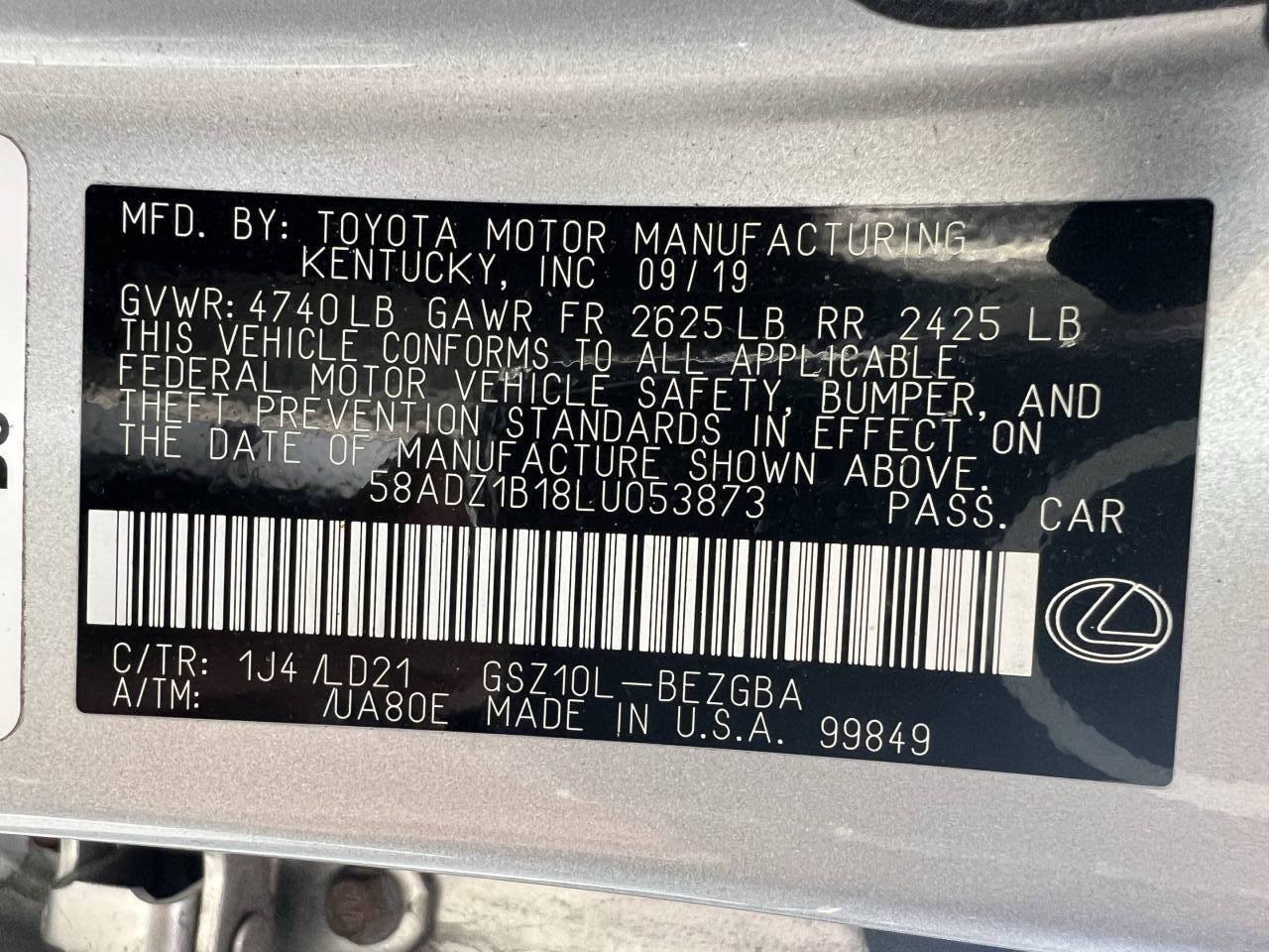 Used 2020 Lexus ES 350 w/ Premium Package FWD image 39