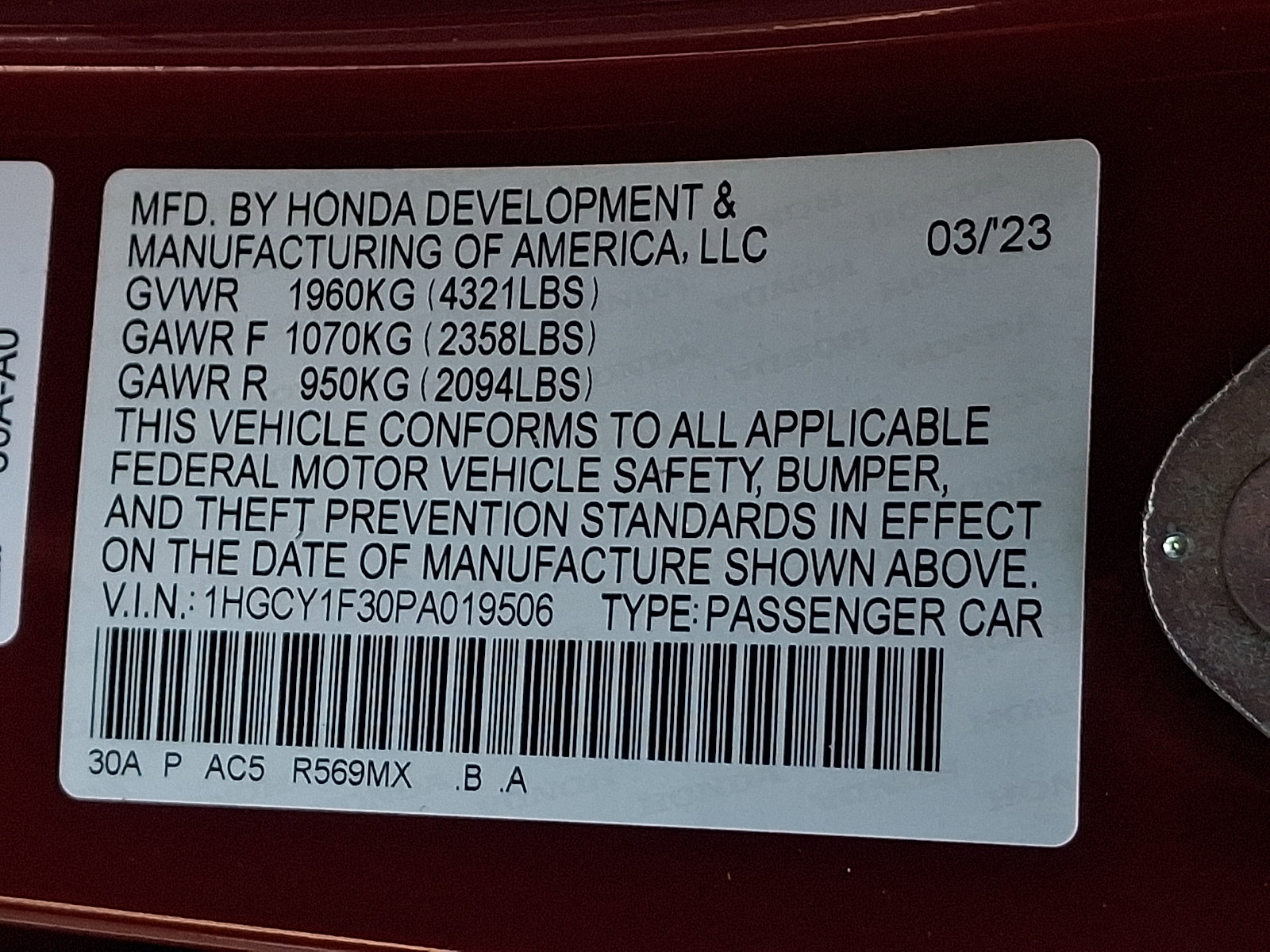 Used 2023 Honda Accord EX image 27