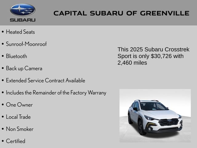 Certified 2025 Subaru Crosstrek 2.5i Sport w/ Crosstrek Mirror Package AWD/4WD image 4