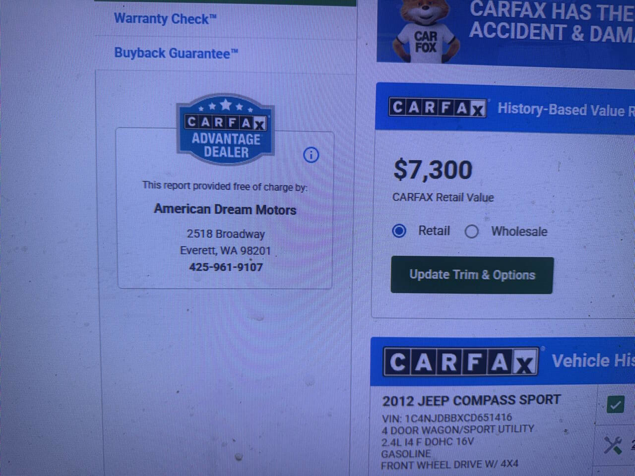 Used 2012 Jeep Compass Sport image 15