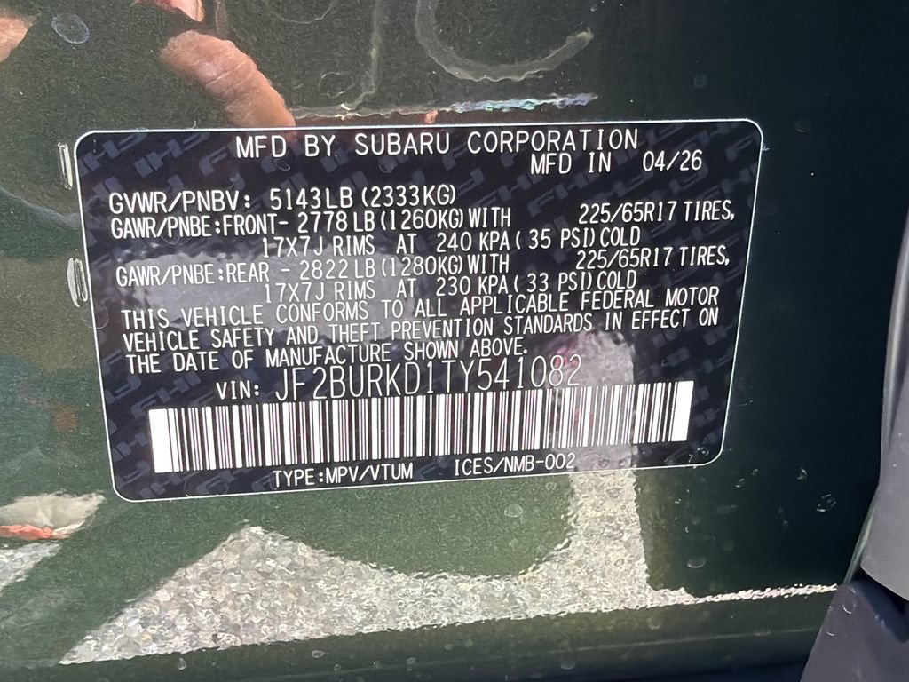 New 2026 Subaru Outback Wilderness AWD/4WD image 31