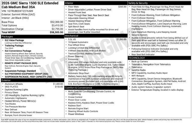 New 2026 GMC Sierra 1500 SLE AWD/4WD image 34