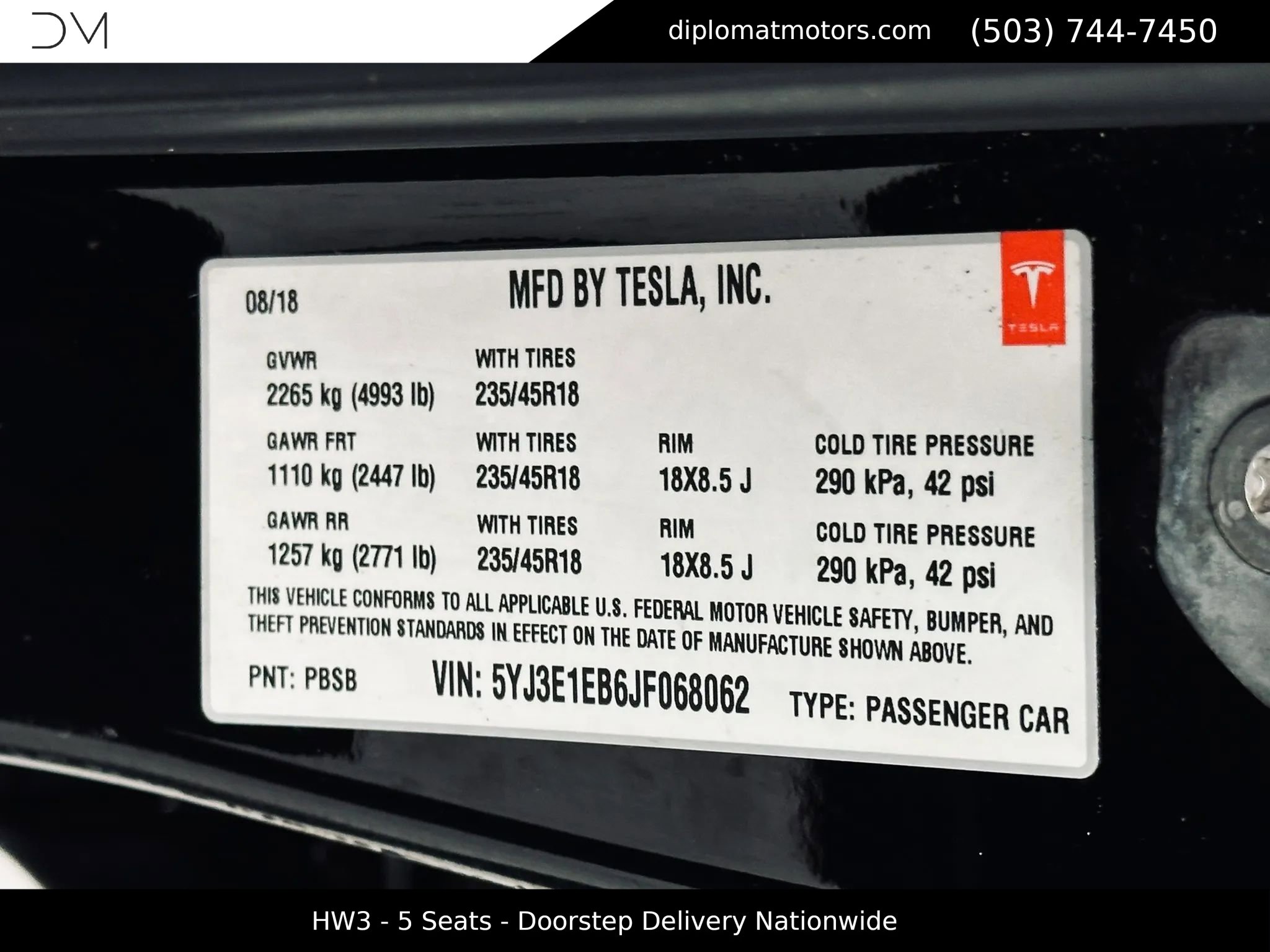 Used 2018 Tesla Model 3 Long Range image 45