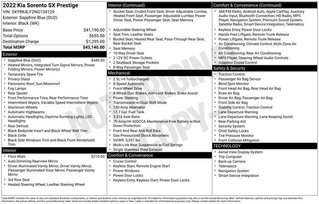 Certified 2022 Kia Sorento SX image 24