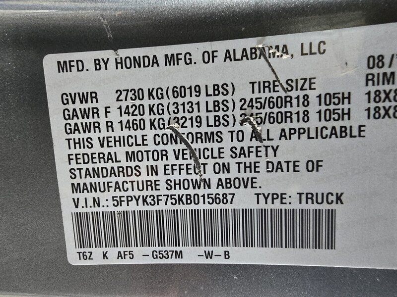 Used 2019 Honda Ridgeline RTL-E image 40