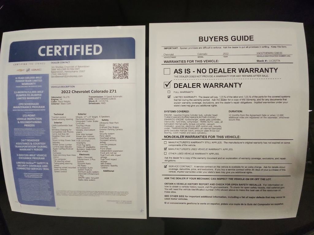 Certified 2022 Chevrolet Colorado Z71 image 38