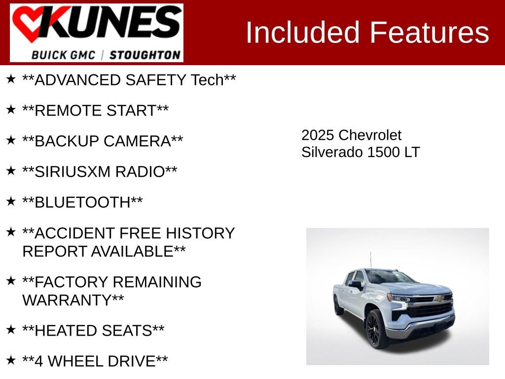 Used 2025 Chevrolet Silverado 1500 LT w/ Work Truck Package AWD/4WD image 2