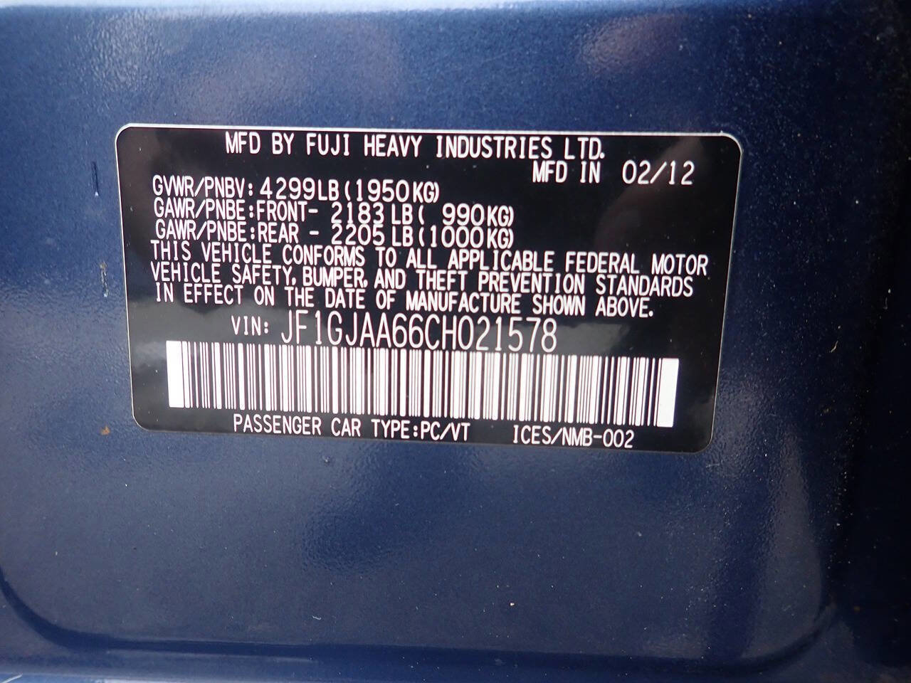 Used 2012 Subaru Impreza 2.0i image 8