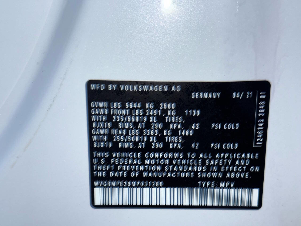 Used 2021 Volkswagen ID.4 Pro w/ ID.4 Protection Package image 7