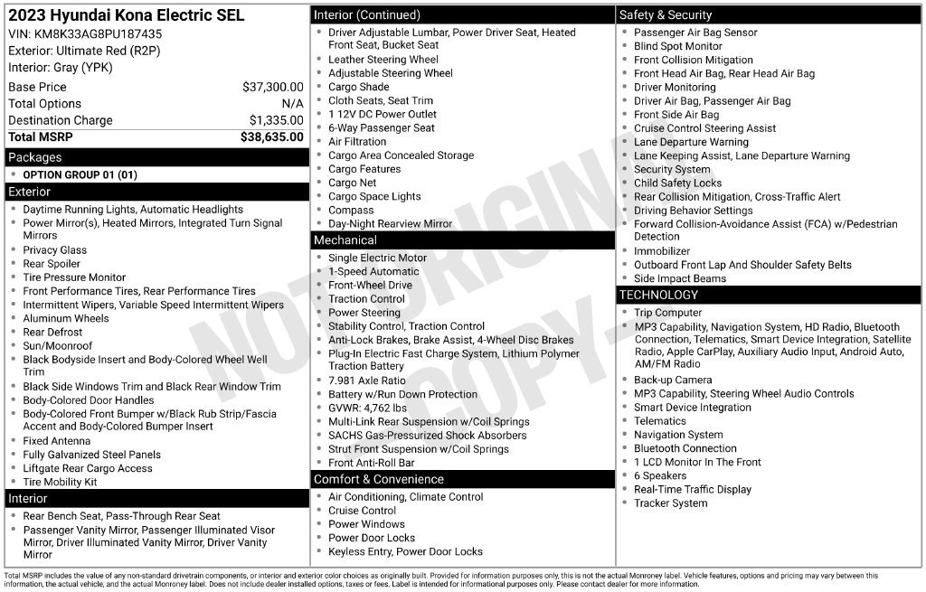 Used 2023 Hyundai Kona SEL FWD image 2