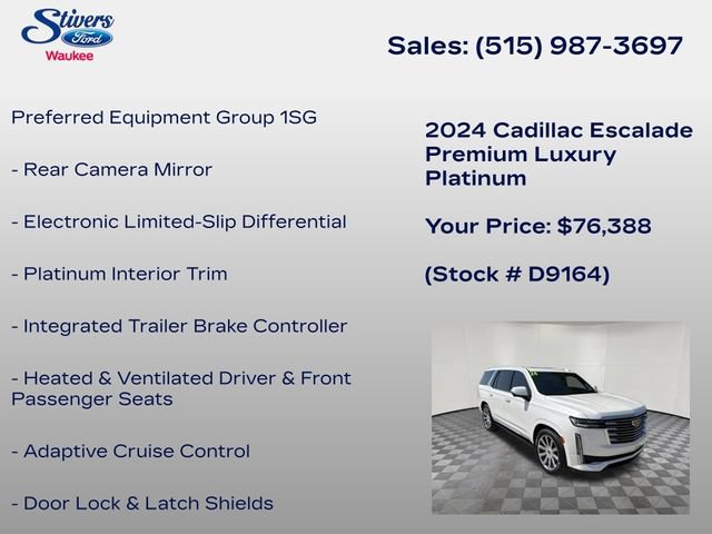 Used 2024 Cadillac Escalade Premium Luxury Platinum w/ Heavy-Duty Trailer Package AWD/4WD image 16
