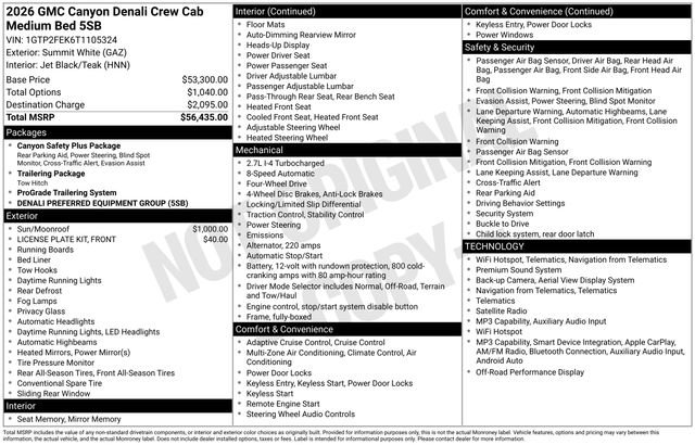 Used 2026 GMC Canyon Denali AWD/4WD image 46