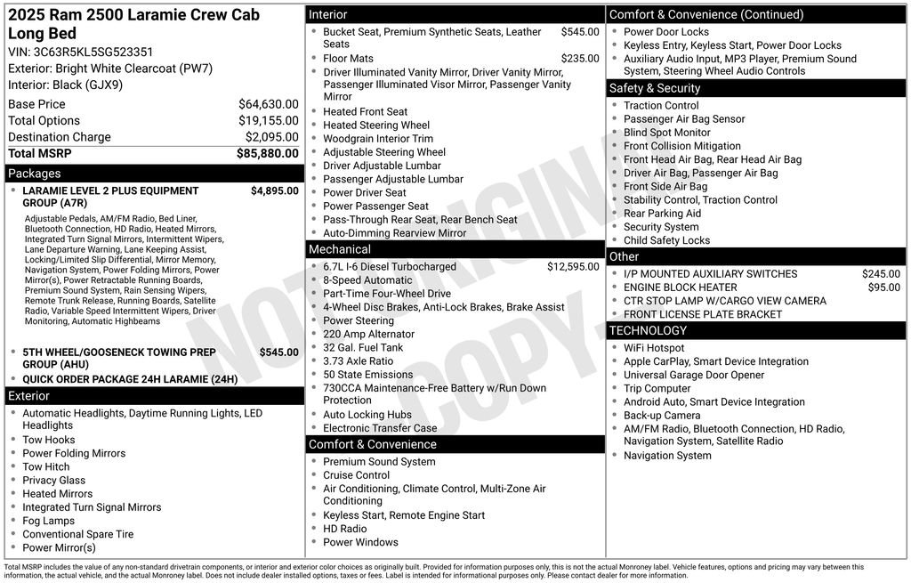 Used 2025 RAM 2500 Laramie AWD/4WD image 2