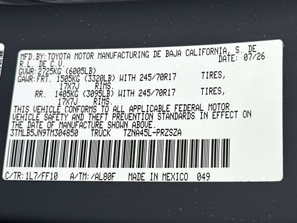 New 2026 Toyota Tacoma SR5 AWD/4WD image 16