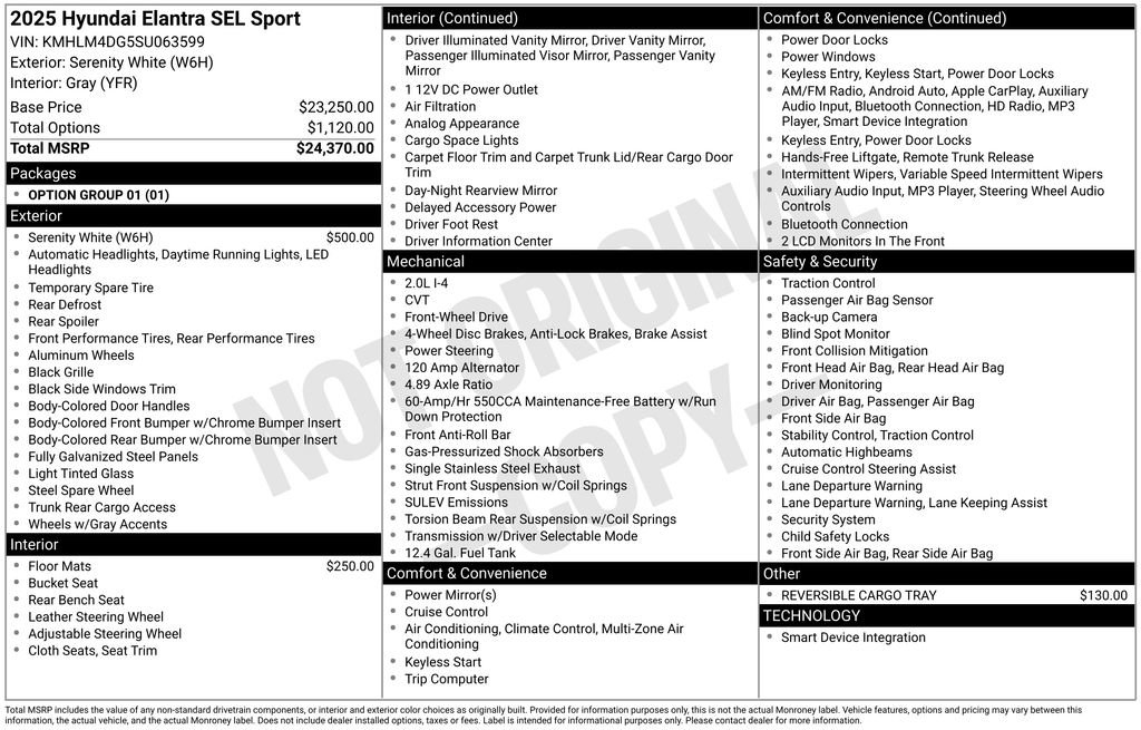 New 2025 Hyundai Elantra Sport image 40