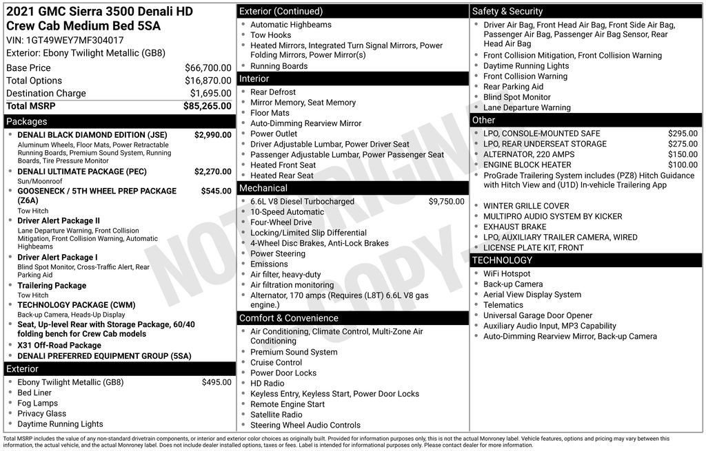 Used 2021 GMC Sierra 3500 Denali w/ Denali Black Diamond Edition image 15